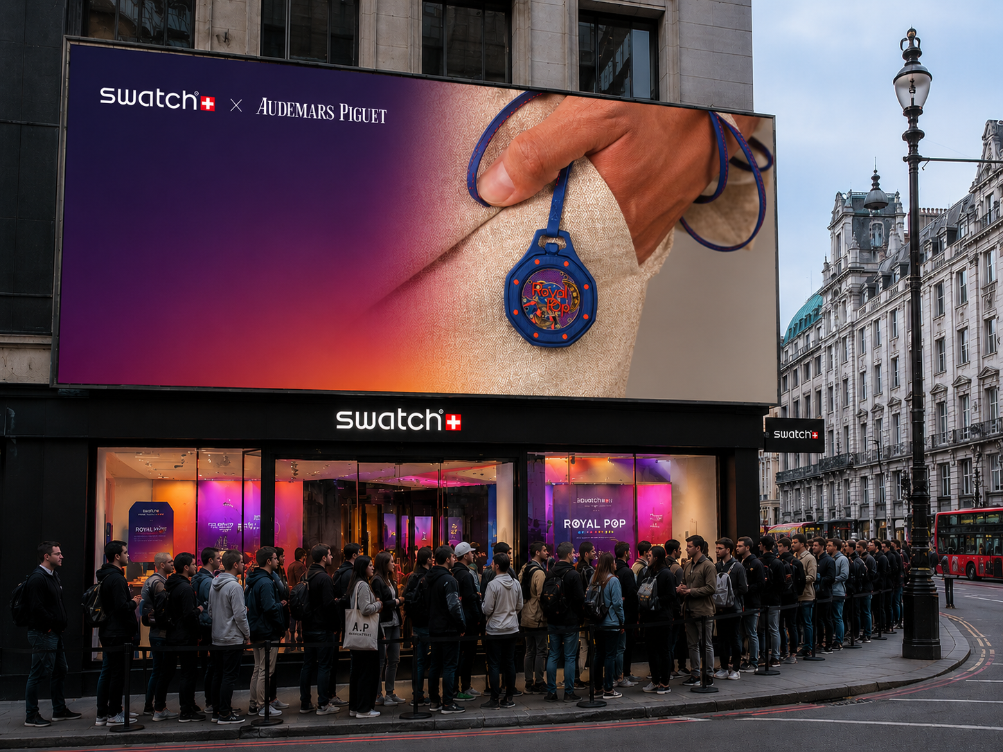 The Swatch x AP queues were never about the watch